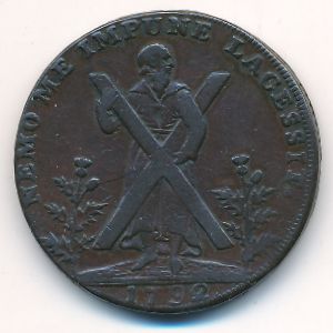 Great Britain, 1/2 пенни, 1792