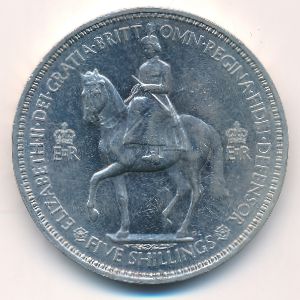 Great Britain, 1 crown, 1953