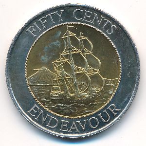 New Zealand, 50 cents, 1994