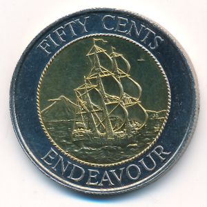 New Zealand, 50 cents, 1994