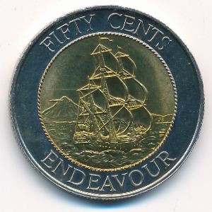 New Zealand, 50 cents, 1994