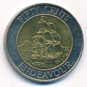 New Zealand, 50 cents, 1994