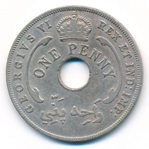 Британская Западная Африка, 1 пенни (1944 г.)