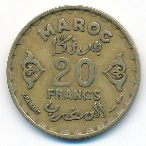 Марокко, 20 франков (1951 г.)