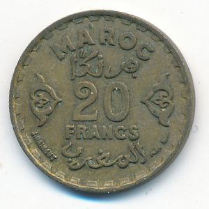 Марокко, 20 франков (1951 г.)