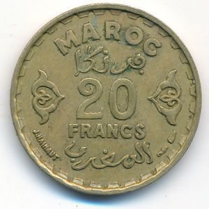 Марокко, 20 франков (1951 г.)