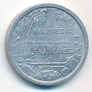 Французская Полинезия, 1 франк (1965 г.)