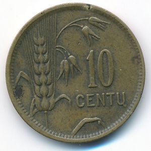 Литва, 10 центов (1925 г.)