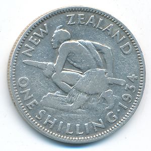 New Zealand, 1 shilling, 1934