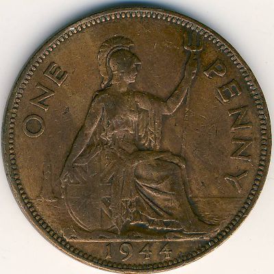 Великобритания, 1 пенни (1944 г.)