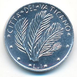Ватикан, 1 лира (1977 г.)