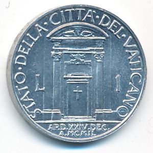 Ватикан, 1 лира (1950 г.)