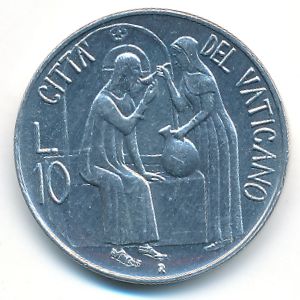 Ватикан, 10 лир (1981 г.)
