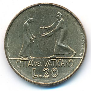 Ватикан, 20 лир (1978 г.)