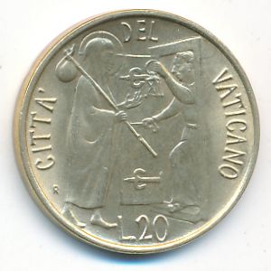 Ватикан, 20 лир (1981 г.)