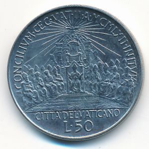 Ватикан, 50 лир (1962 г.)