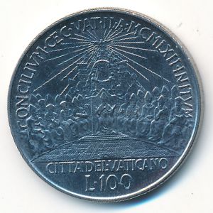 Ватикан, 100 лир (1962 г.)