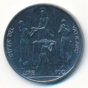 Ватикан, 100 лир (1968 г.)