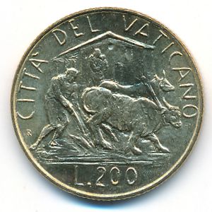 Ватикан, 200 лир (1982 г.)
