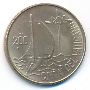 Ватикан, 200 лир (1984 г.)