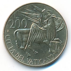 Ватикан, 200 лир (1985 г.)