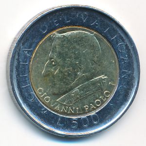 Ватикан, 500 лир (2001 г.)