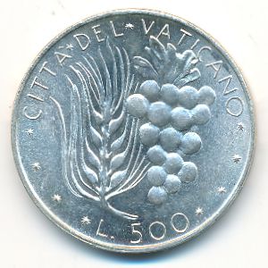 Ватикан, 500 лир (1976 г.)
