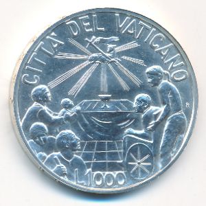 Ватикан, 1000 лир (1999 г.)