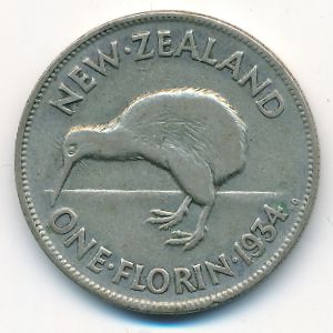 Новая Зеландия, 1 флорин (1934 г.)