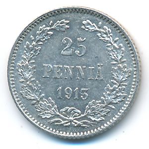 Finland, 25 pennia, 1913