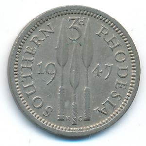 Южная Родезия, 3 пенса (1947 г.)