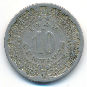 Мексика, 10 сентаво (1942 г.)
