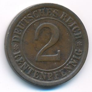 Веймарская республика, 2 рентенпфеннига (1924 г.)