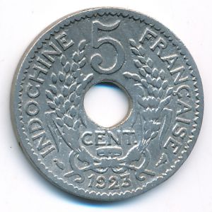 Французский Индокитай, 5 центов (1923 г.)