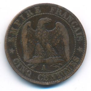 France, 5 сентим, 1855