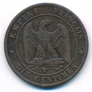 France, 10 сентим, 1856