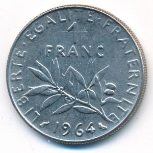 Франция, 1 франк (1964 г.)