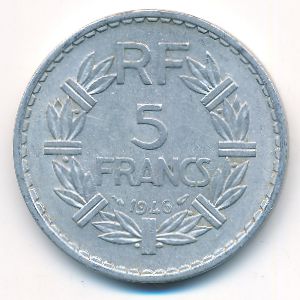 Франция, 5 франков (1946 г.)