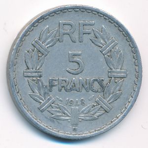 Франция, 5 франков (1948 г.)