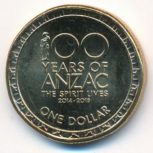 Австралия, 1 доллар (2018 г.)