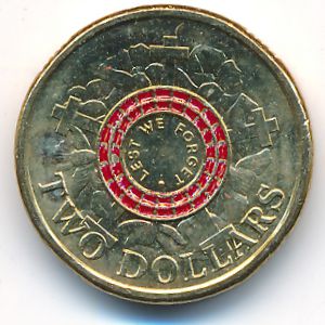 Австралия, 2 доллара (2015 г.)