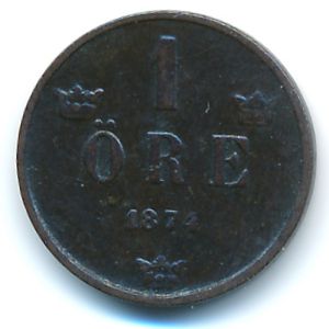 Швеция, 1 эре (1874 г.)
