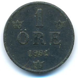 Швеция, 1 эре (1881 г.)