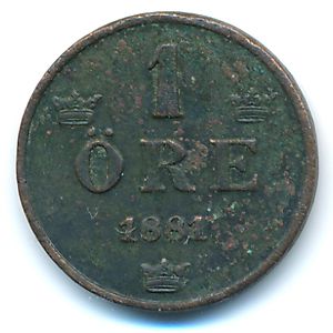 Швеция, 1 эре (1881 г.)