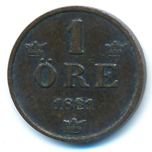 Швеция, 1 эре (1881 г.)