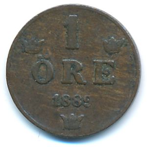 Швеция, 1 эре (1889 г.)