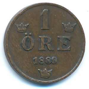 Швеция, 1 эре (1889 г.)
