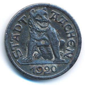 Ахен., 10 пфеннигов (1920 г.)