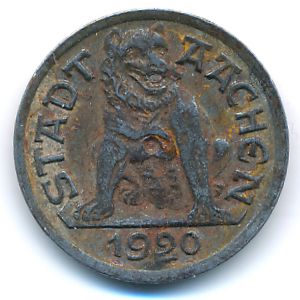Ахен., 10 пфеннигов (1920 г.)