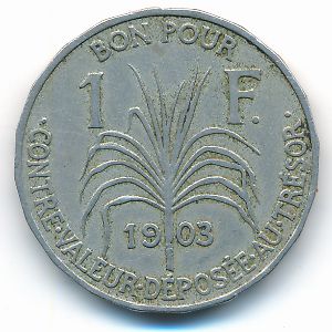 Гваделупа, 1 франк (1903 г.)